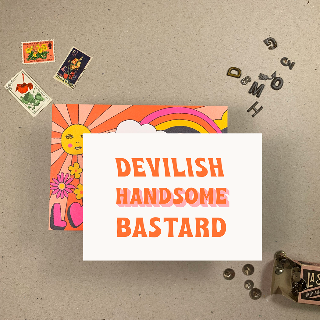 Devilish Handsome Bastard Card