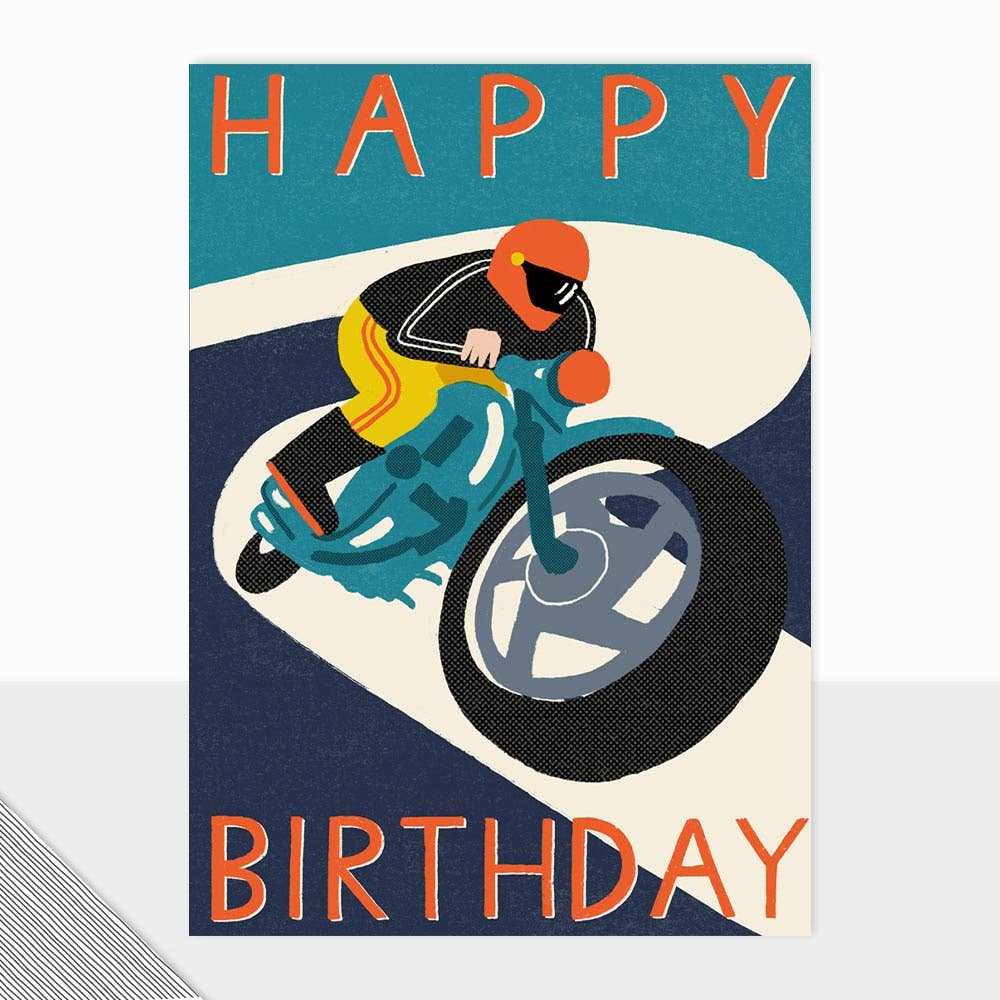 Honcho Collection - Happy Birthday Card - Motorbike