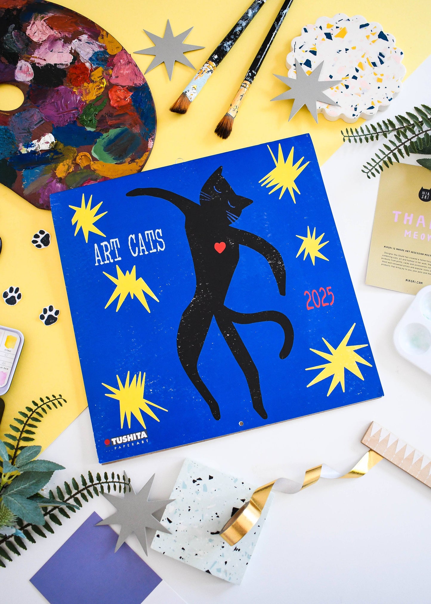 Art Cats Calendar 2025
