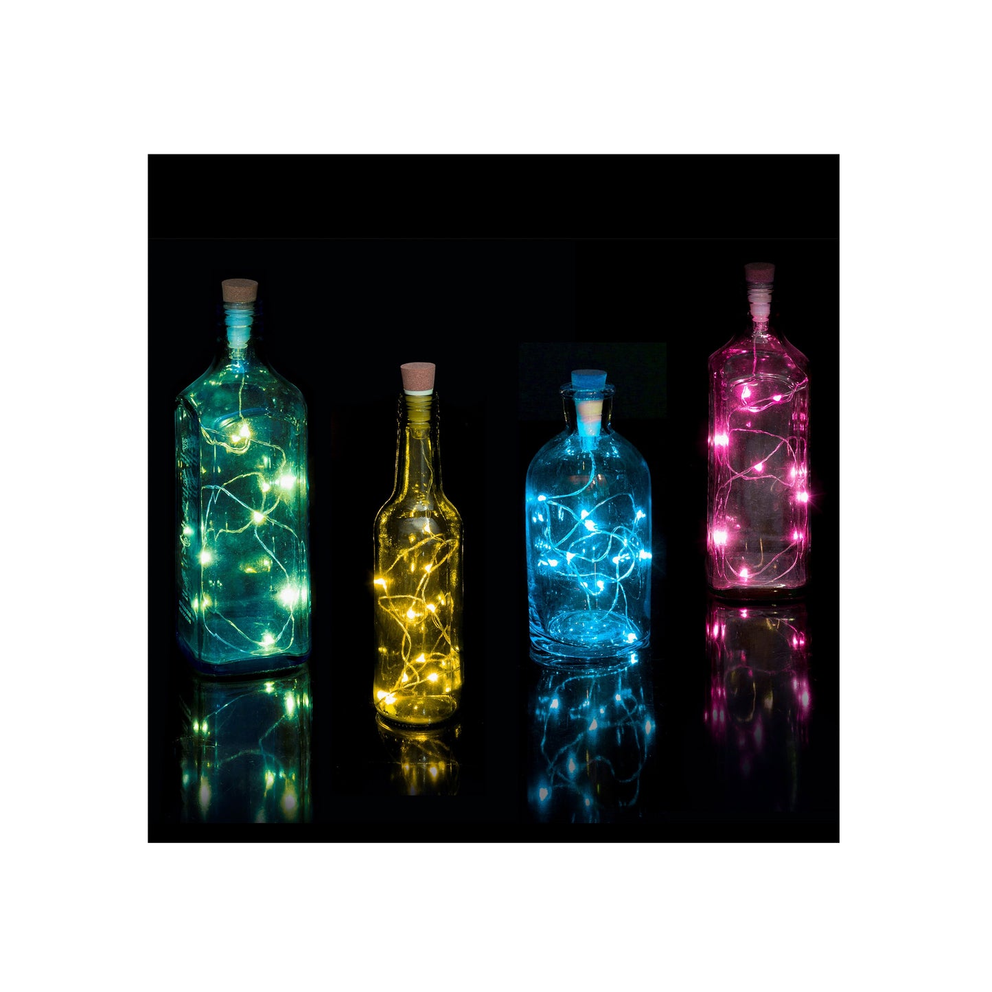Multicoloured Bottle String Light USB - Rechargeable