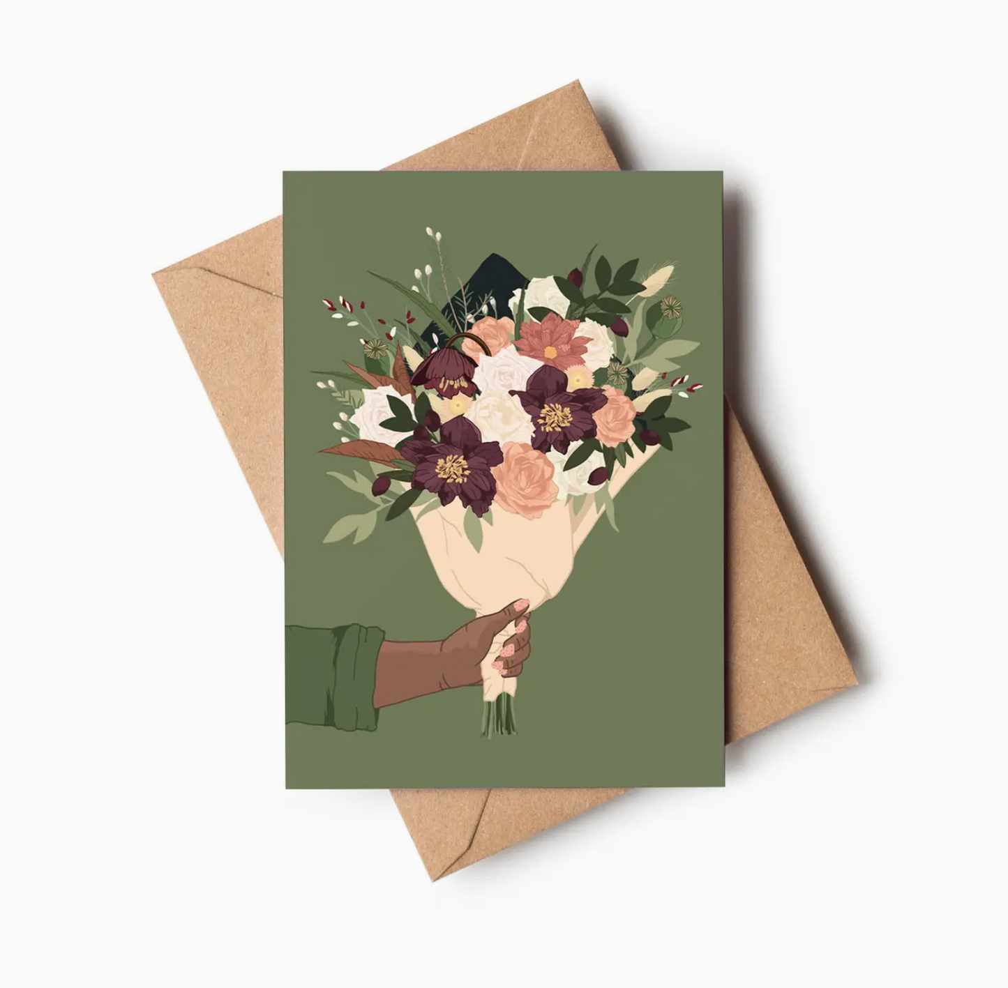 Bunch of Flowers Green Card