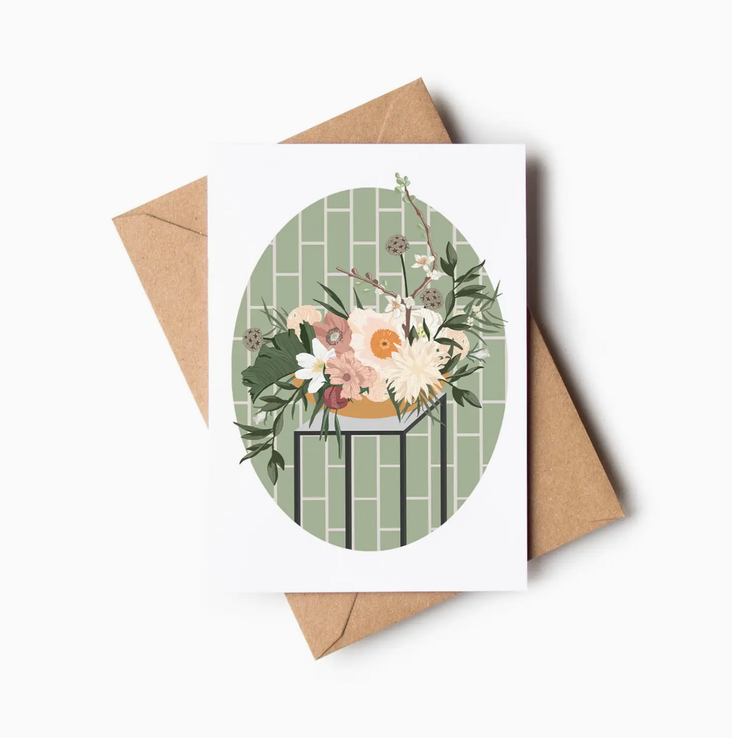 Flower Bowl Green Card