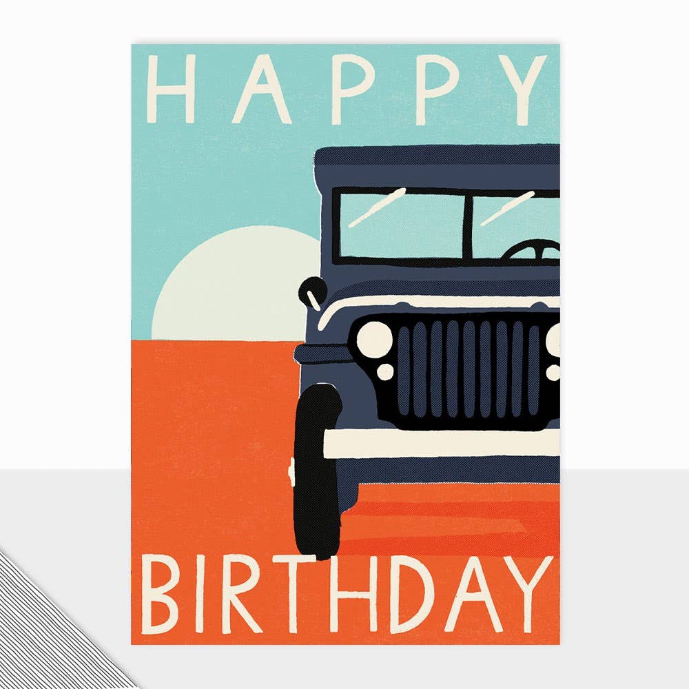 Honcho Collection - Happy Birthday Card - Jeep