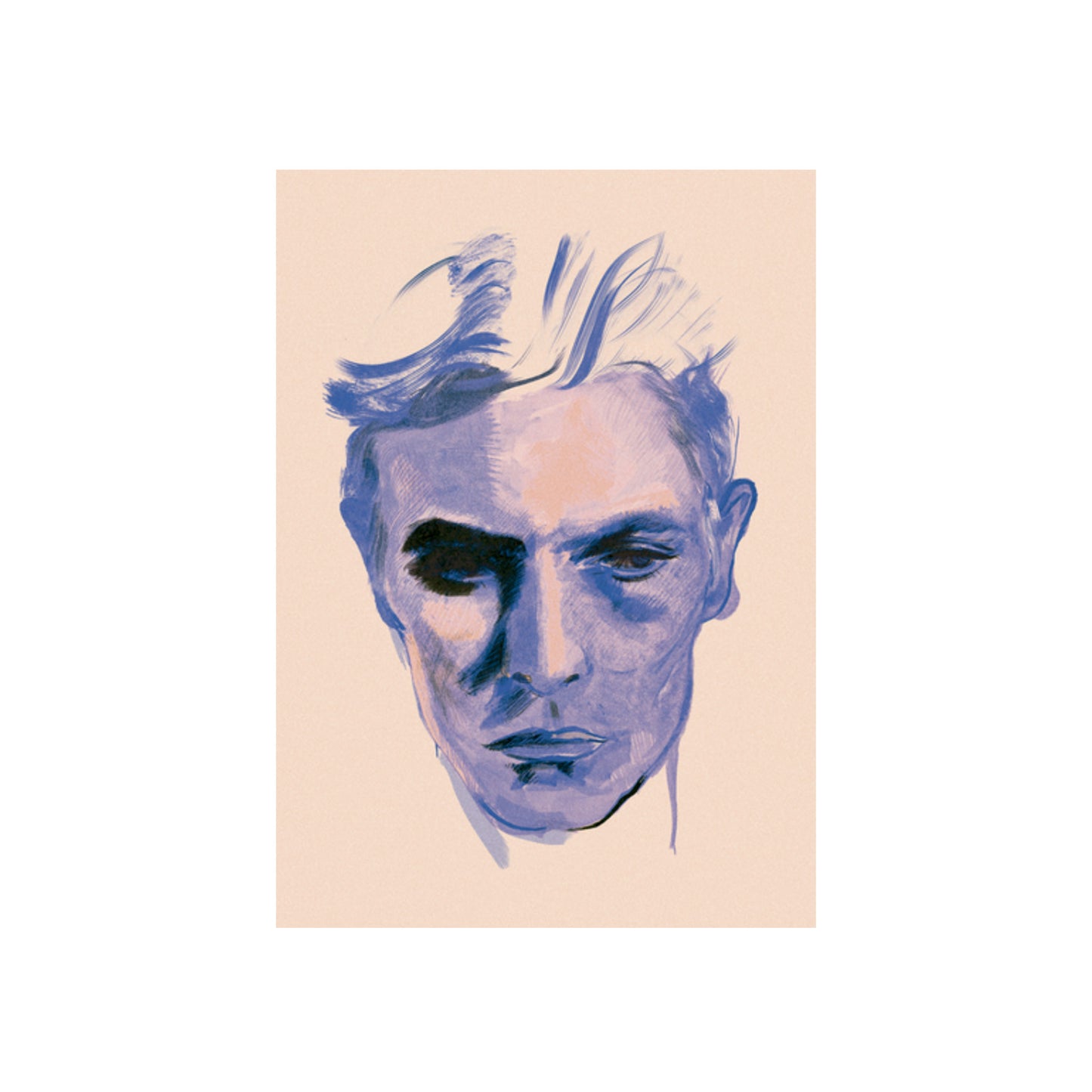 A3 Print - David Bowie - V2 - China Blue