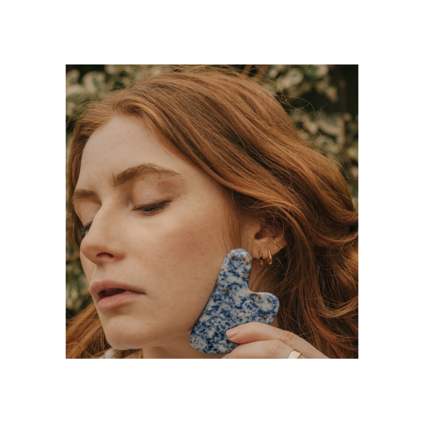 Blue Vein Stone Crystal Gua Sha