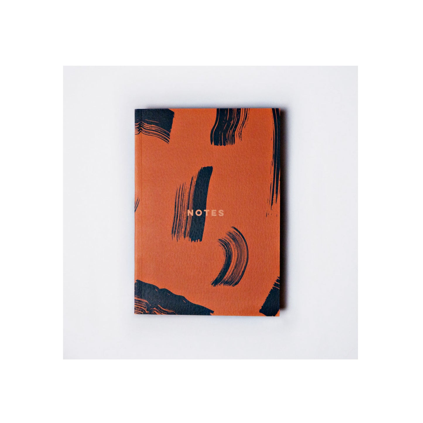 Burnt Peach Shadow Brush Lay Flat Dotted Notebook