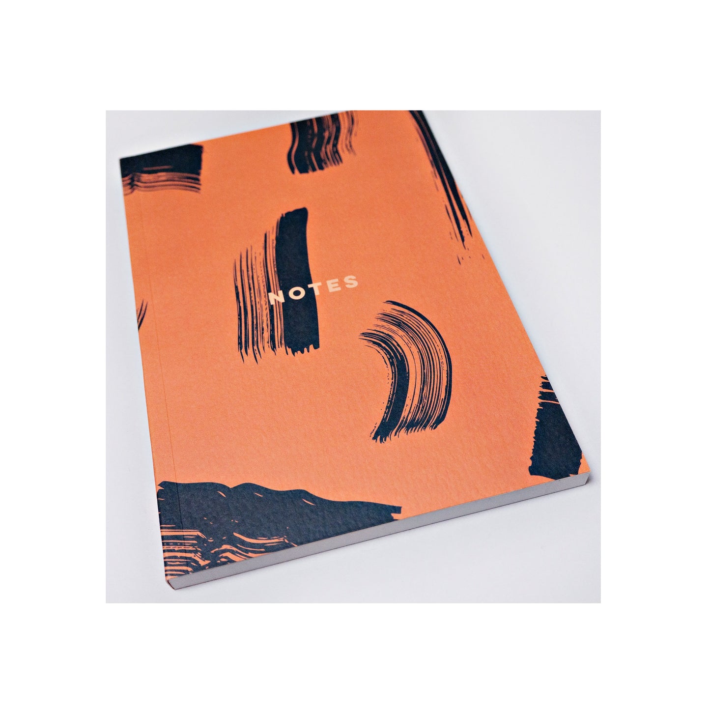 Burnt Peach Shadow Brush Lay Flat Dotted Notebook