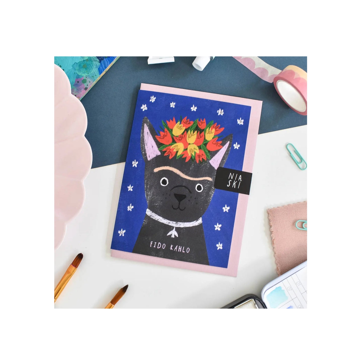 Fido Kahlo Dog Card