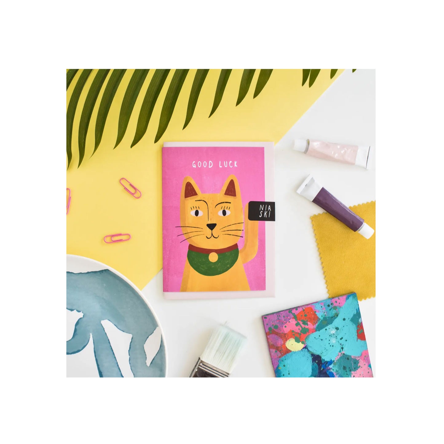 Good Luck Cat Card