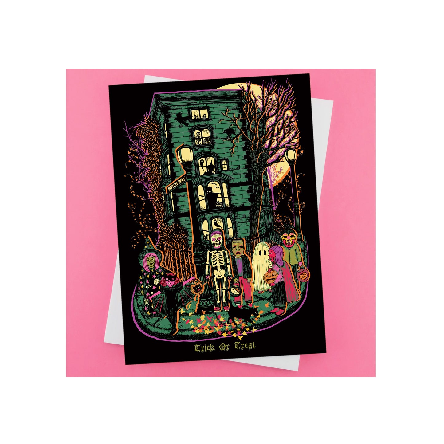 Halloween Trick Or Treat Greetings Card