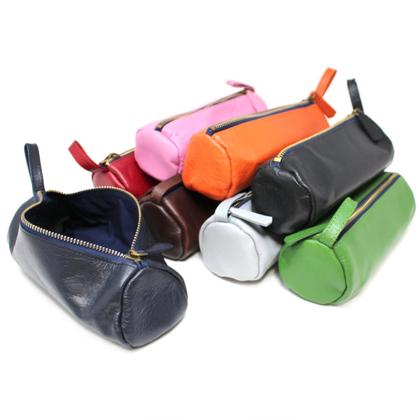 INDIGO Doodle Soft Leather Pencil Case - 20cm - Chilli Red