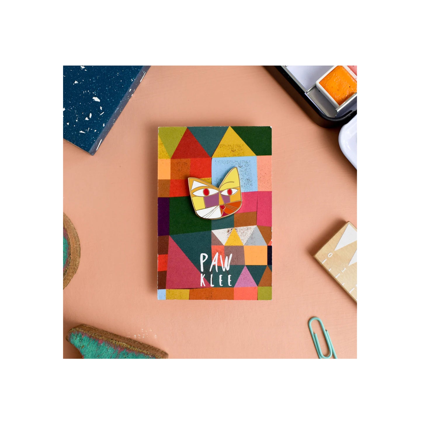 Paw Klee Cat Artist Pin