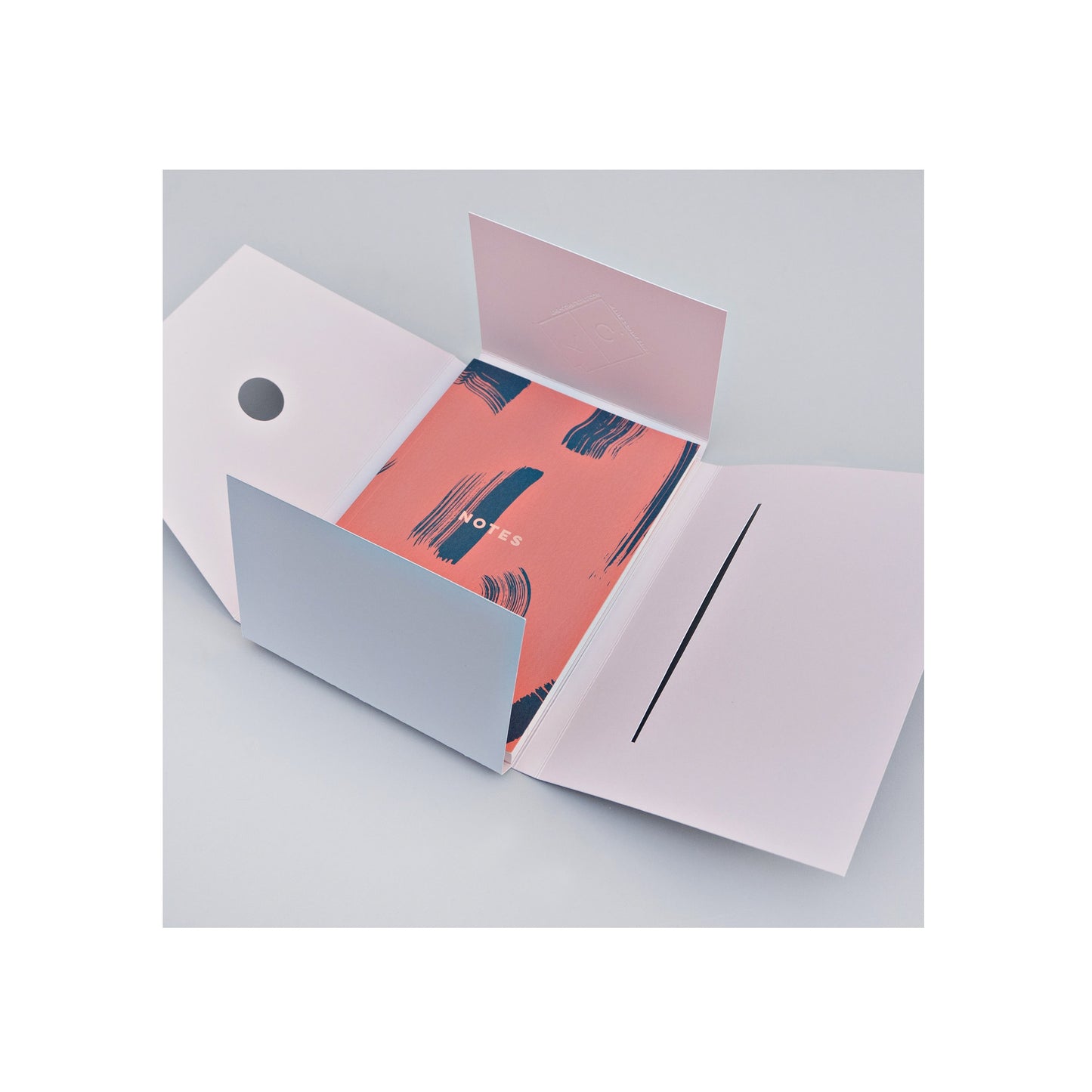 Burnt Peach Shadow Brush Lay Flat Dotted Notebook