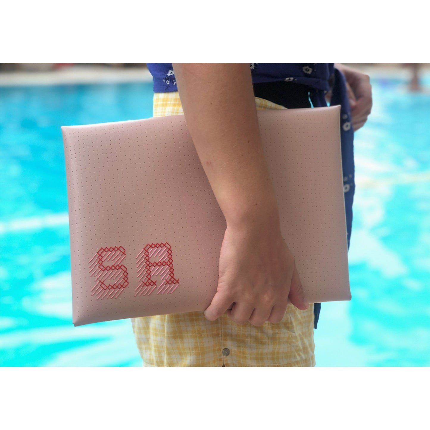 DIY Cross Stitch Laptop Sleeve Kit PINK