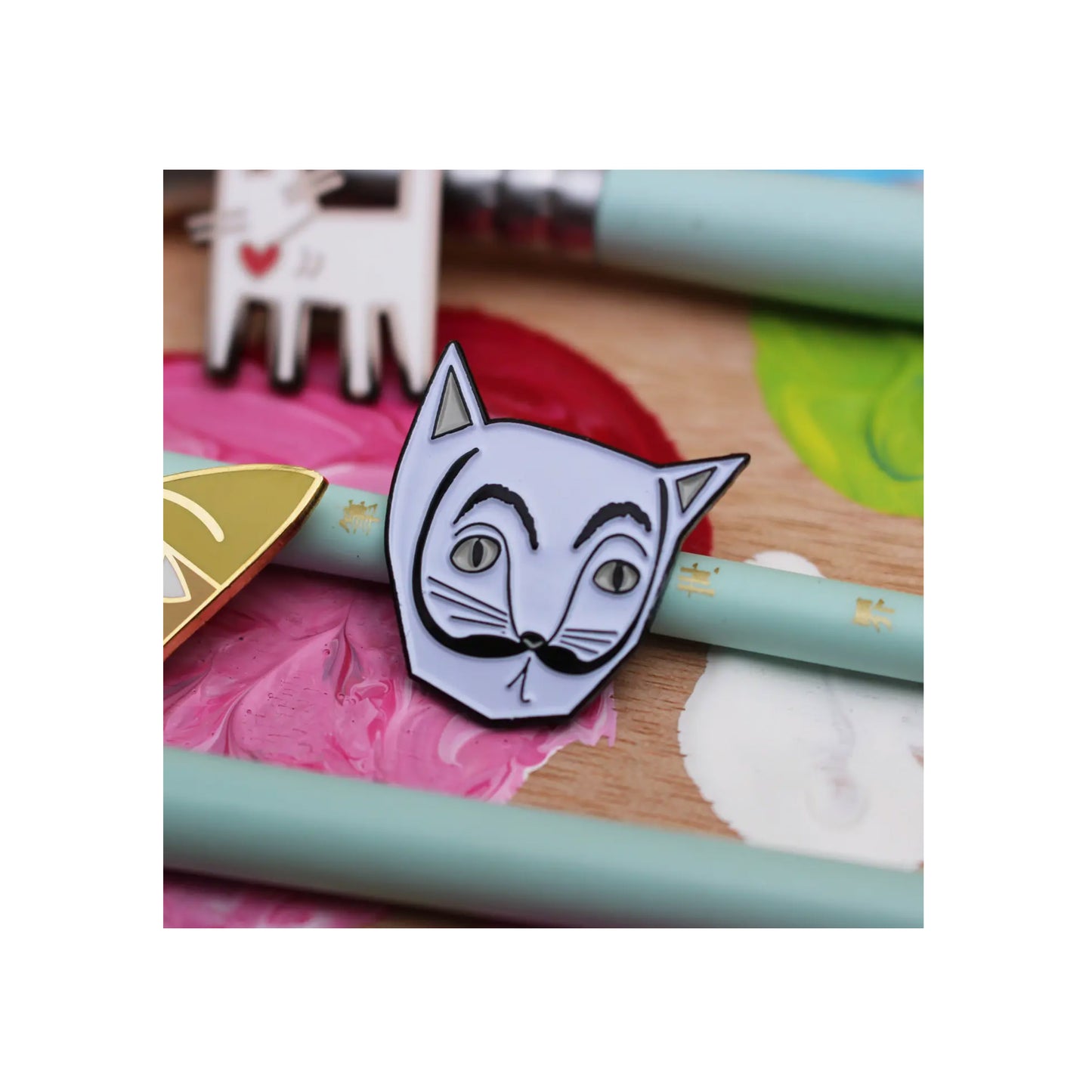 Salvador Catli Cat Artist Pin
