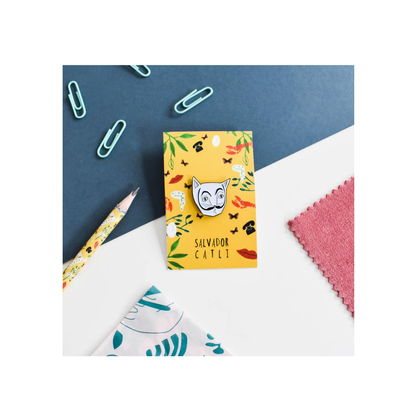 Salvador Catli Cat Artist Pin