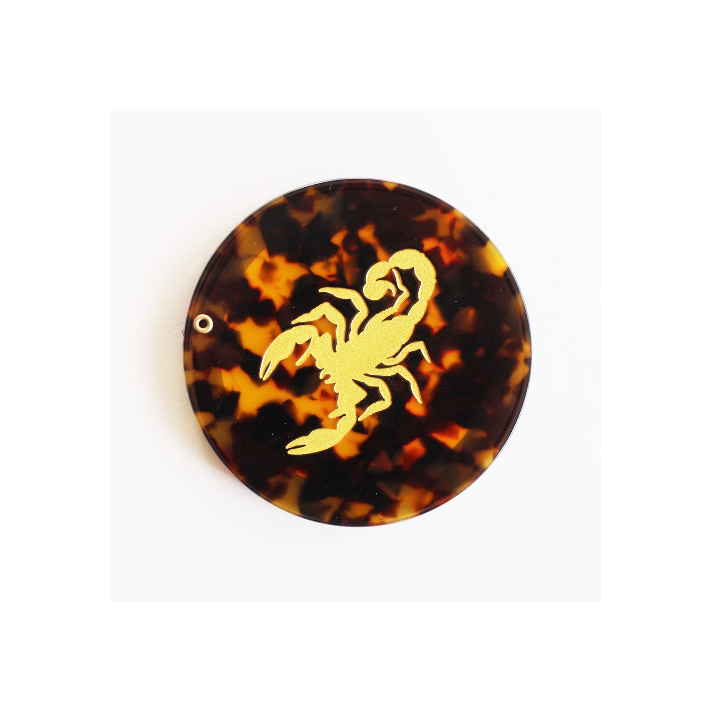Scorpion Scorpio Tortoiseshell Compact Mirror