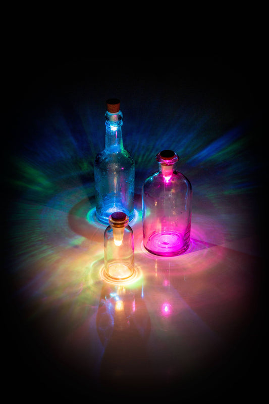 Multicolored Bottle Light USB - Rechargeable