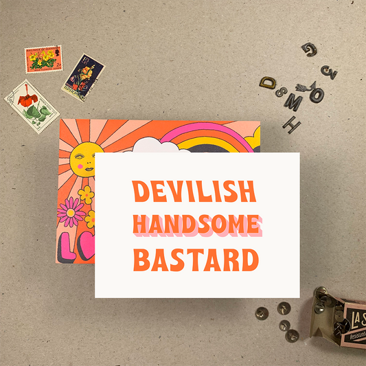 Devilish Handsome Bastard Card