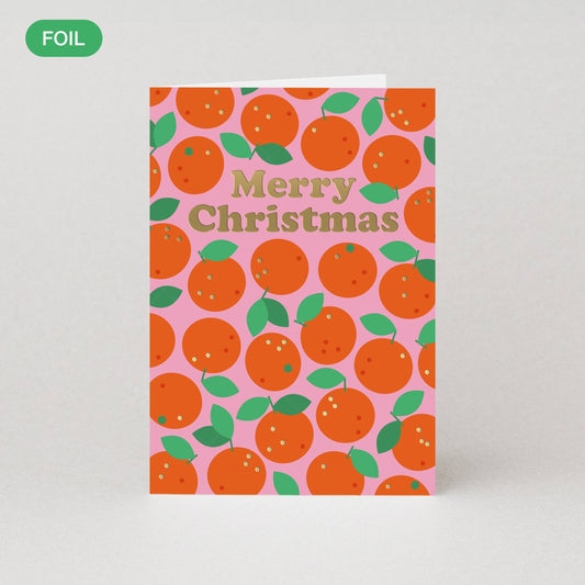 Clementine Christmas Card | Holiday Card | Foil Holiday Card