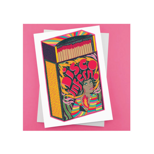 Disco Inferno Greeting Card