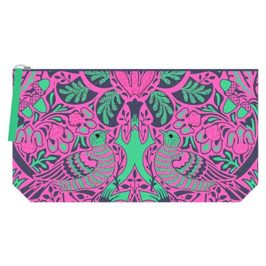 William Morris Dove and Rose Embroidered Pouch
