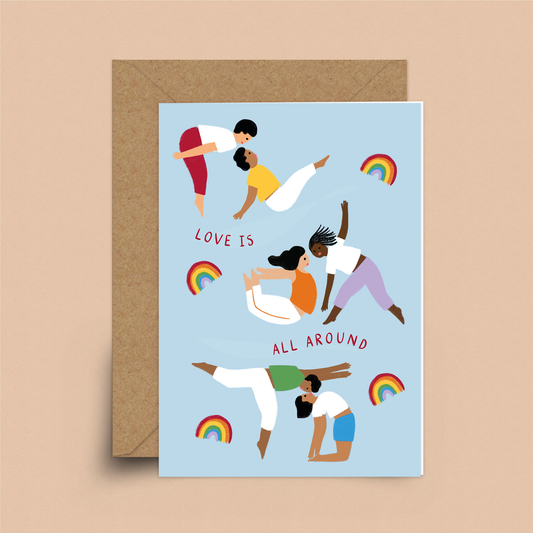 Rainbow Love is All Around Card