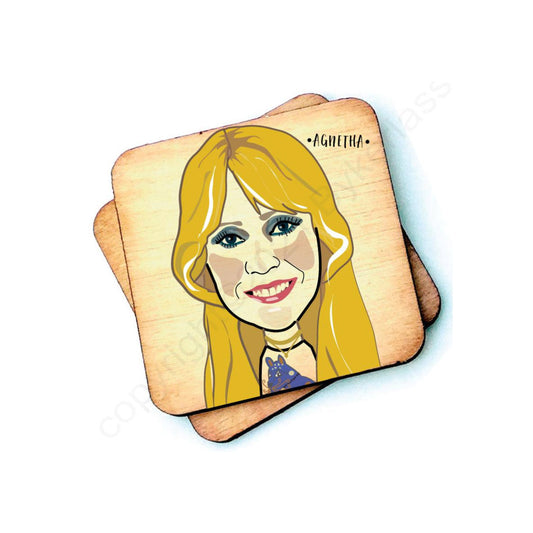 Agnetha ABBA Celebrity Wooden Coaster