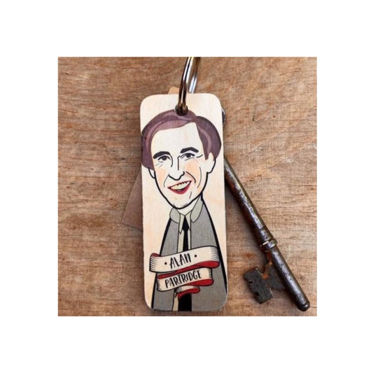 Alan Partridge Wooden Keyring