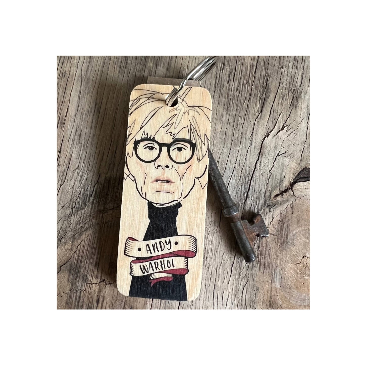 Andy Warhol Wooden Keyring