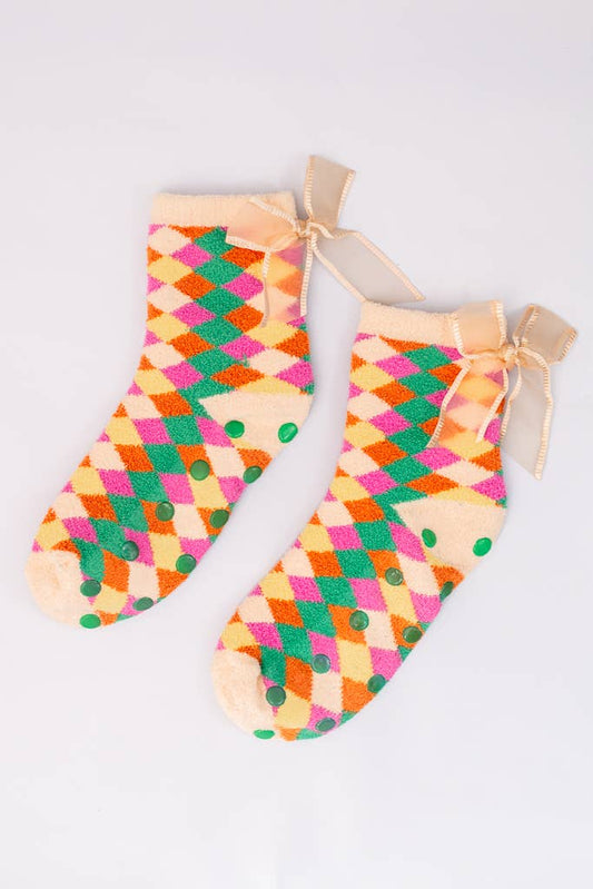 Cozy Grip Socks, Checkered