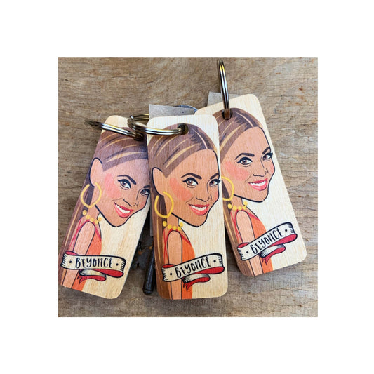 Beyonce Wooden Keyring