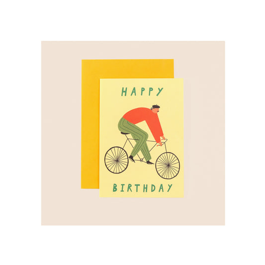 Cyclist Happy Birthday Card