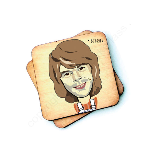 Bjorn ABBA Celebrity Wooden Coaster