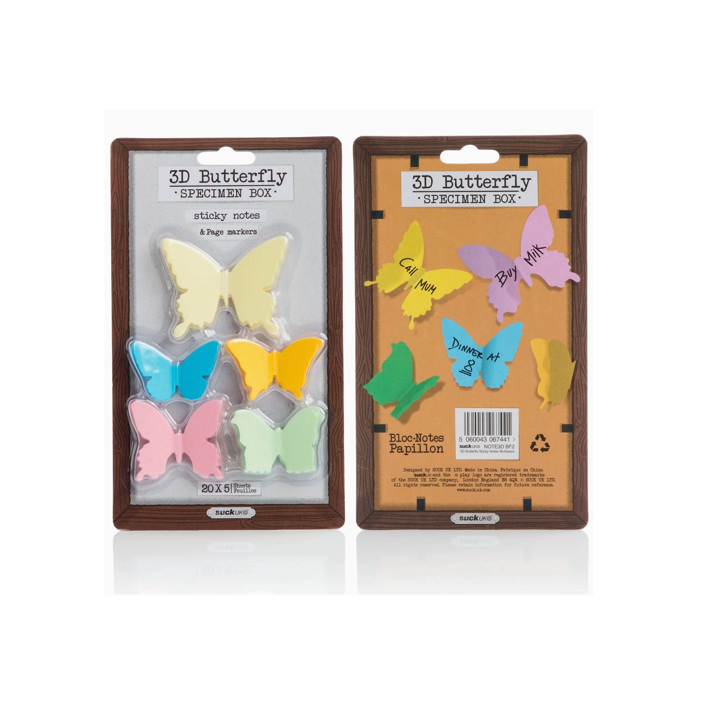 Butterfly Sticky Notes - Specimen Box