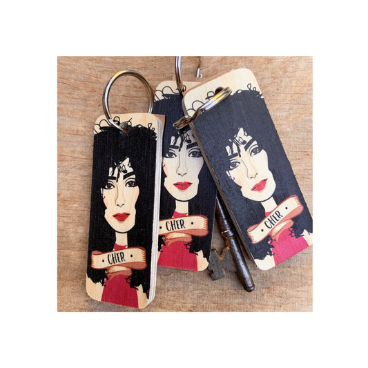 Cher Wooden Keyring