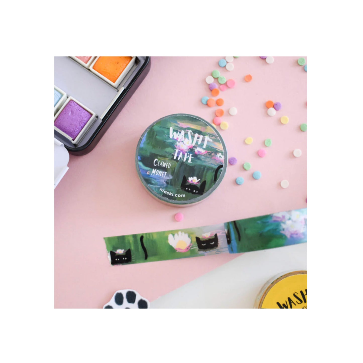 Clawed Monet Cat Washi Tape