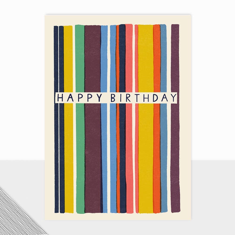 Honcho Collection - Happy Birthday Card - Stripes