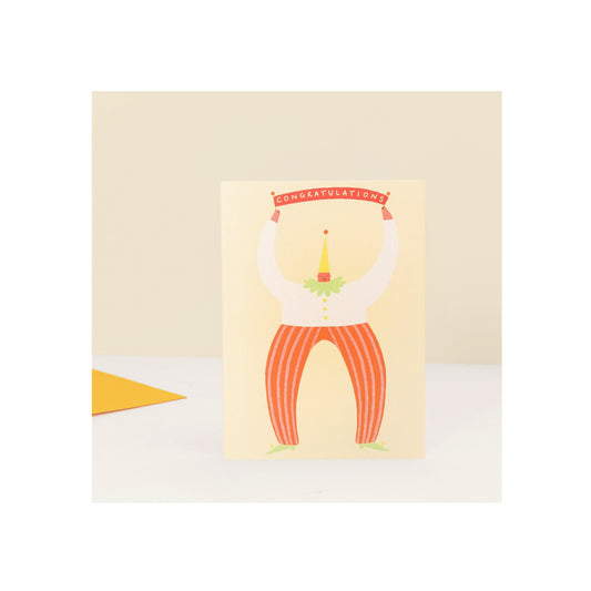 Happy Clown Congratulations Card