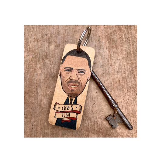 Idris Elba Wooden Keyring