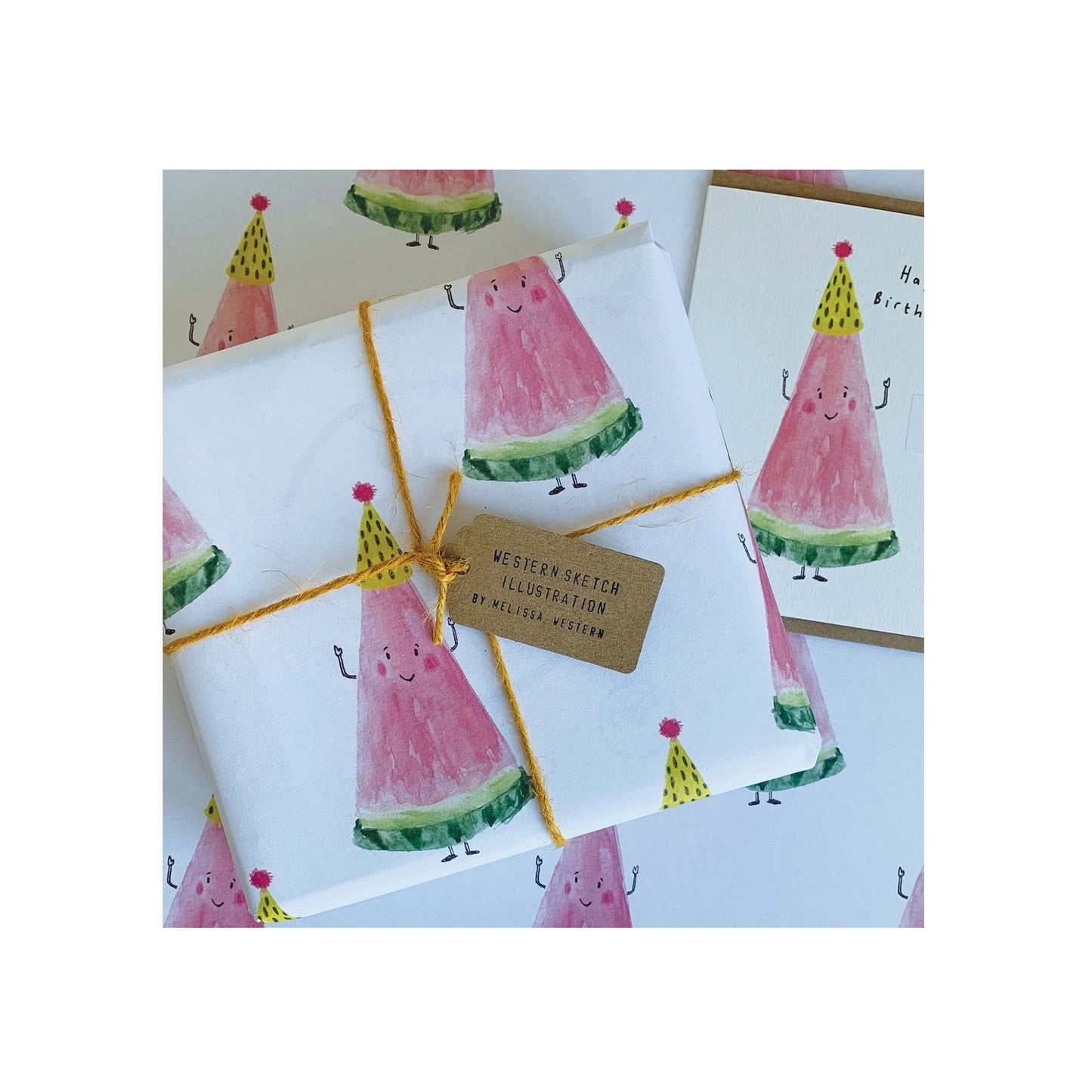 Watermelon Birthday Gift Wrap