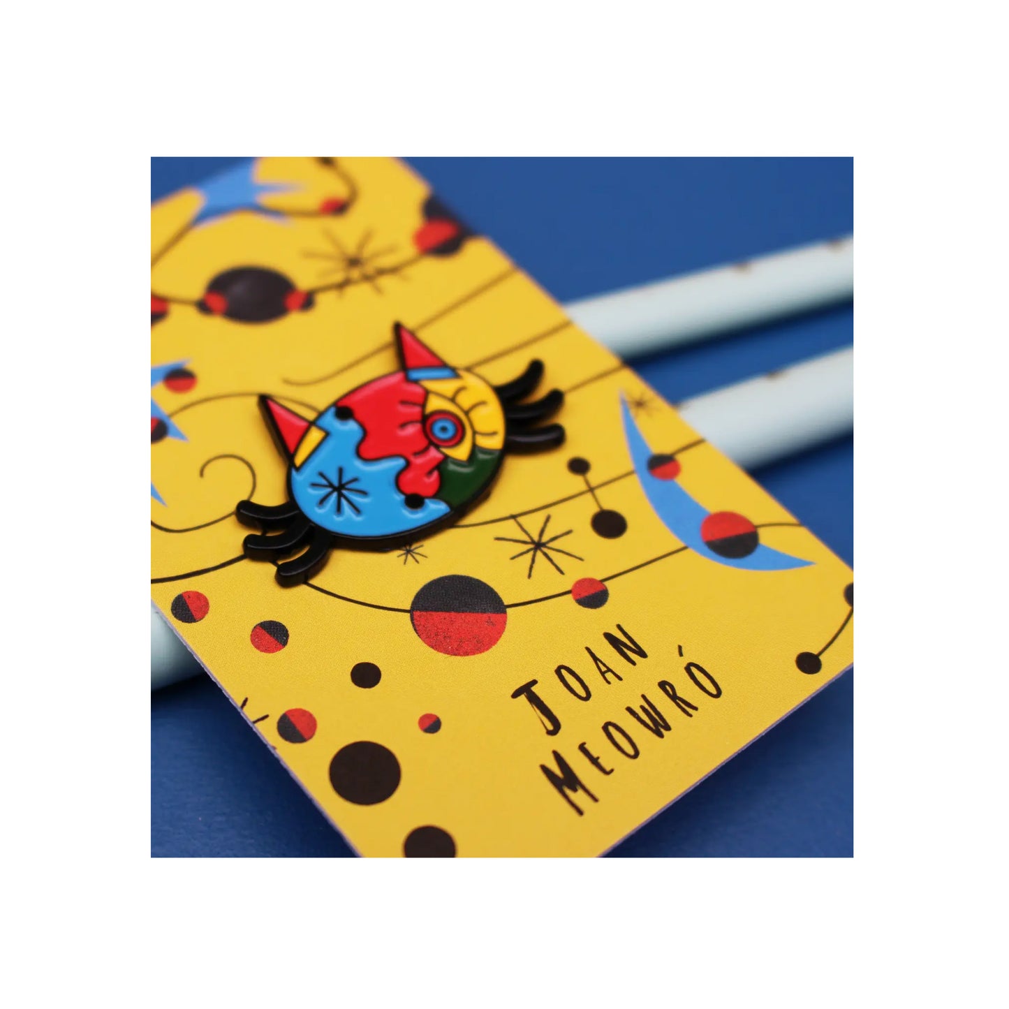 Joan Meowro Cat Artist Pin