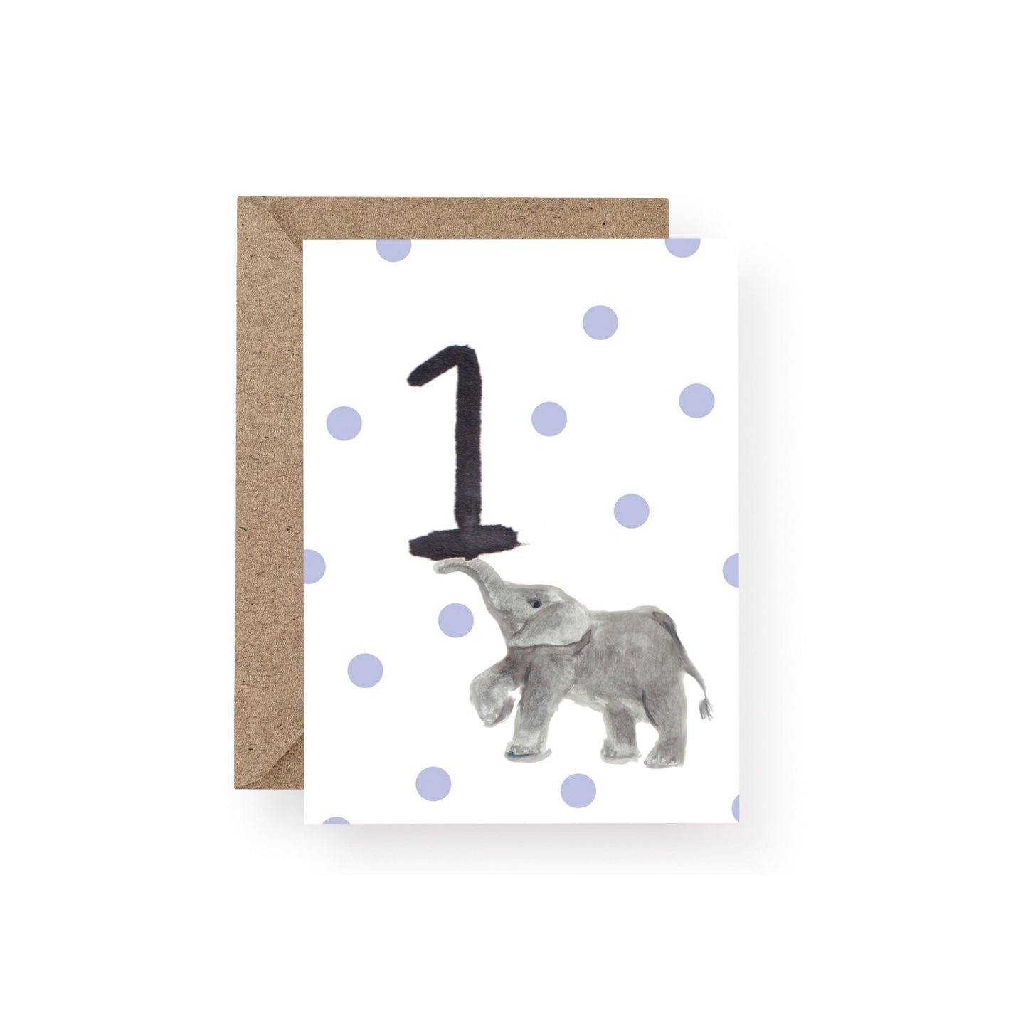 Number One Elephant Card