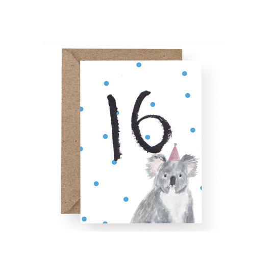 Number Sixteen Card