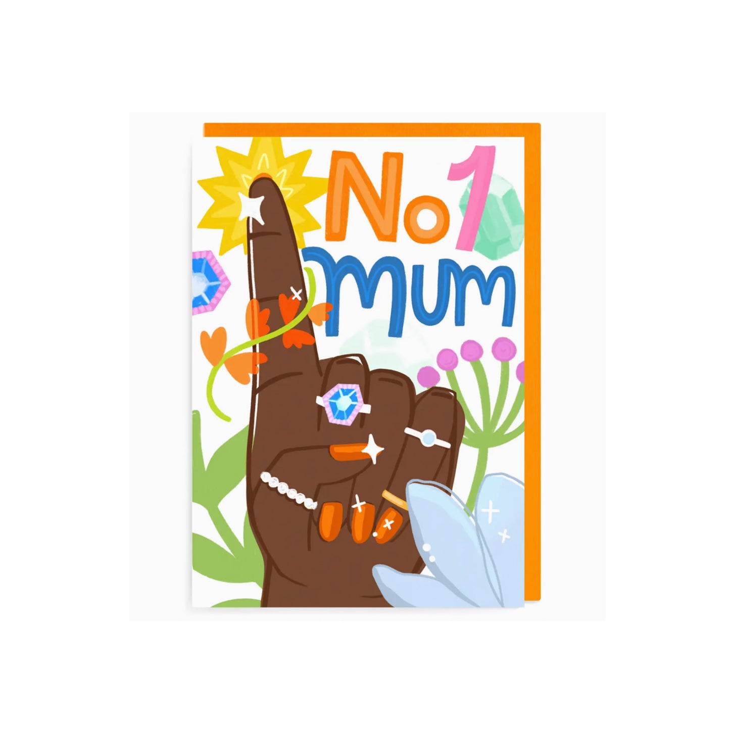 Floral 'Number One' Mum Card