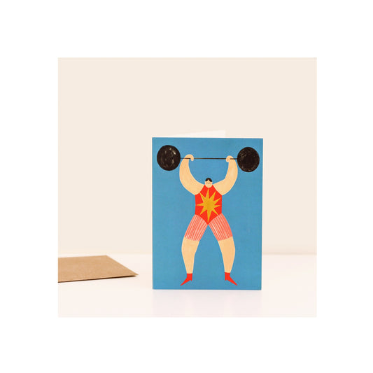 Strong Man Greeting Card