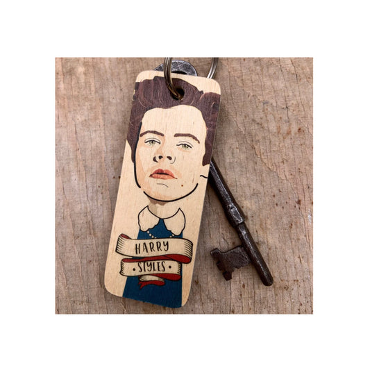 Harry Styles Wooden Keyring