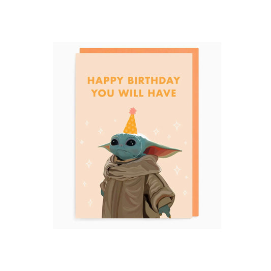 Baby Yoda Birthday Card